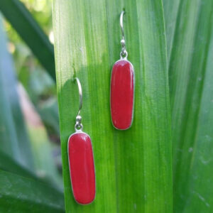 Anting Perak Kerang Oval Panjang E1865 - Gambar 5