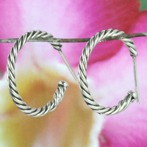 Anting Perak Twist Kriul Kawat Plintir E677