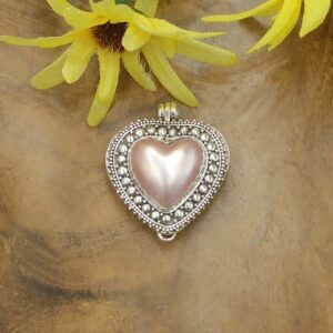 Liontin Love Perak dengan Mutiara Mabe P796 - Gambar 5