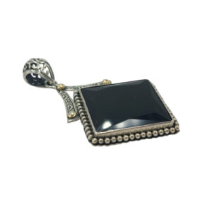 Liontin Perak Black Onyx Bali P846 - Gambar 2
