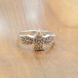 Cincin Elang Perak Asli R726 - Gambar 3
