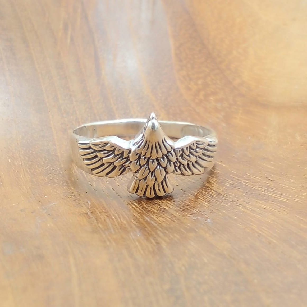 Cincin Elang Perak Asli R726 - Gambar 3