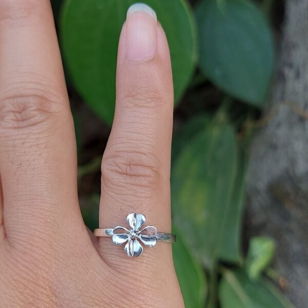 Cincin Perak Clover (Lucky Clover) R727