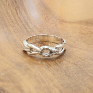 Cincin Perak Rantai Setengah R753 - Gambar 4