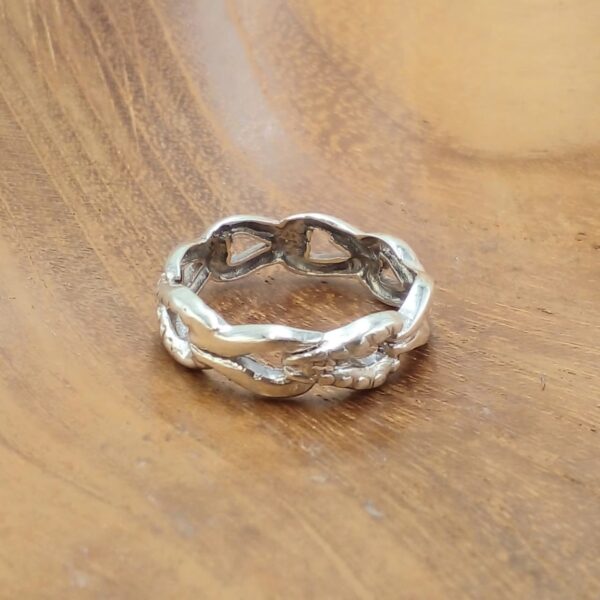 Cincin Perak Rantai Jalin R757