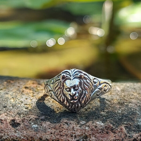 Cincin Kepala Singa Perak Asli R775