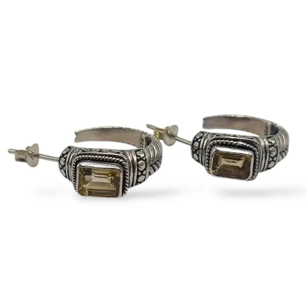 Anting Tusuk Permata Perak Asli E1664