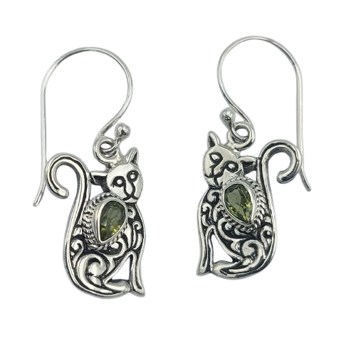 Anting Kucing Perak Permata