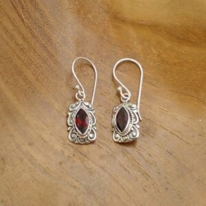 Anting Perak Rectangle Permata Markis E1836 - Gambar 4