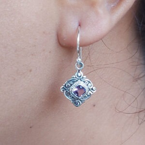 Anting Perak Wajik Permata E1840 - Gambar 4