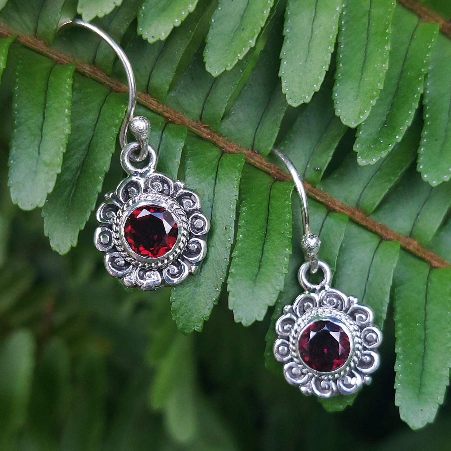 anting perak bali permata