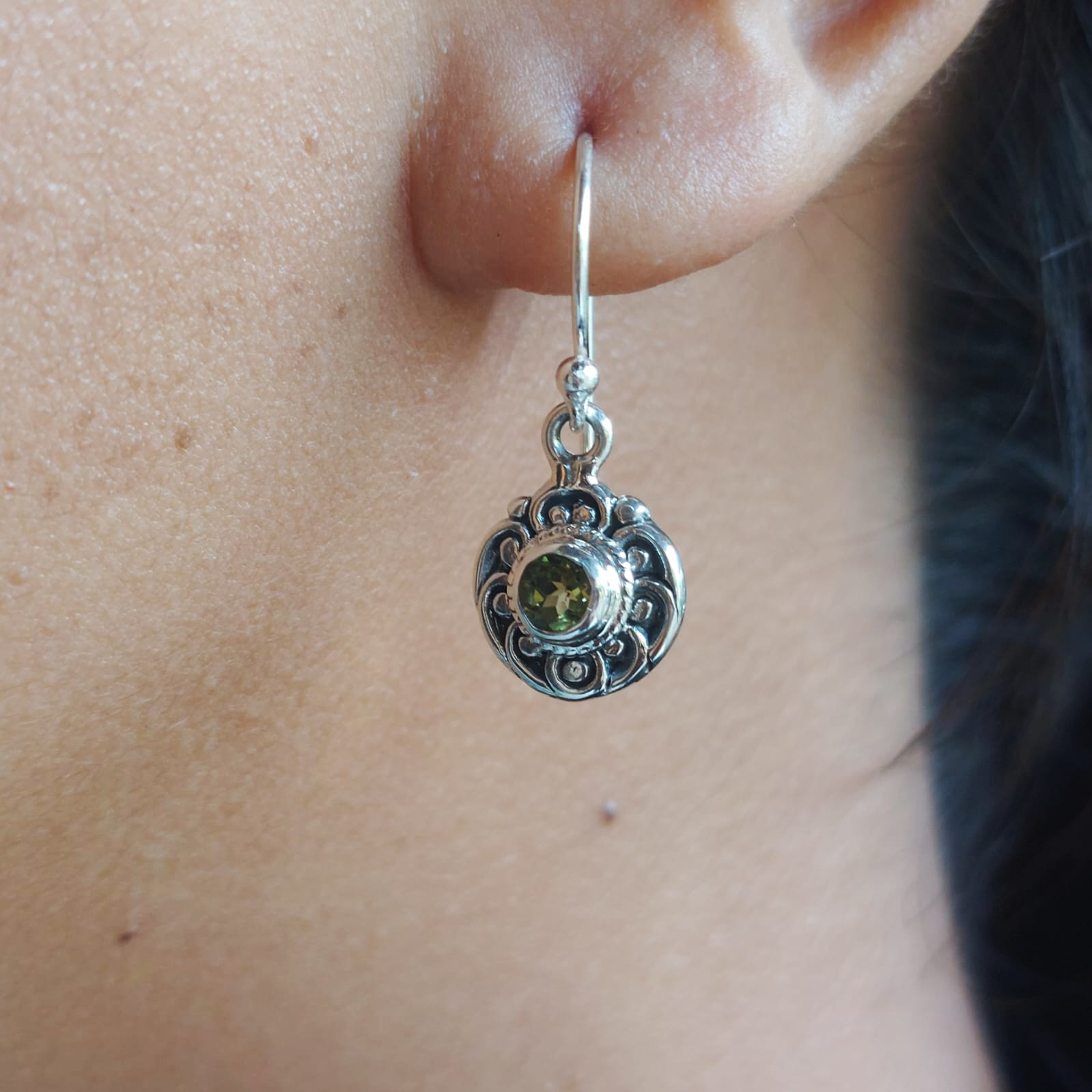 anting perak bali permata