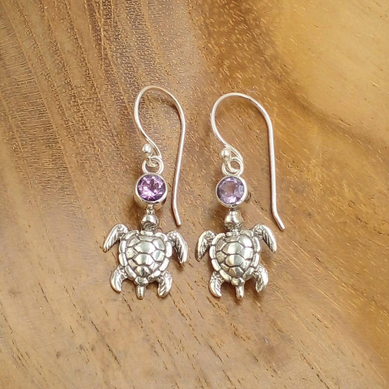 Anting Perak Bali Penyu Permata E1846 - Gambar 2