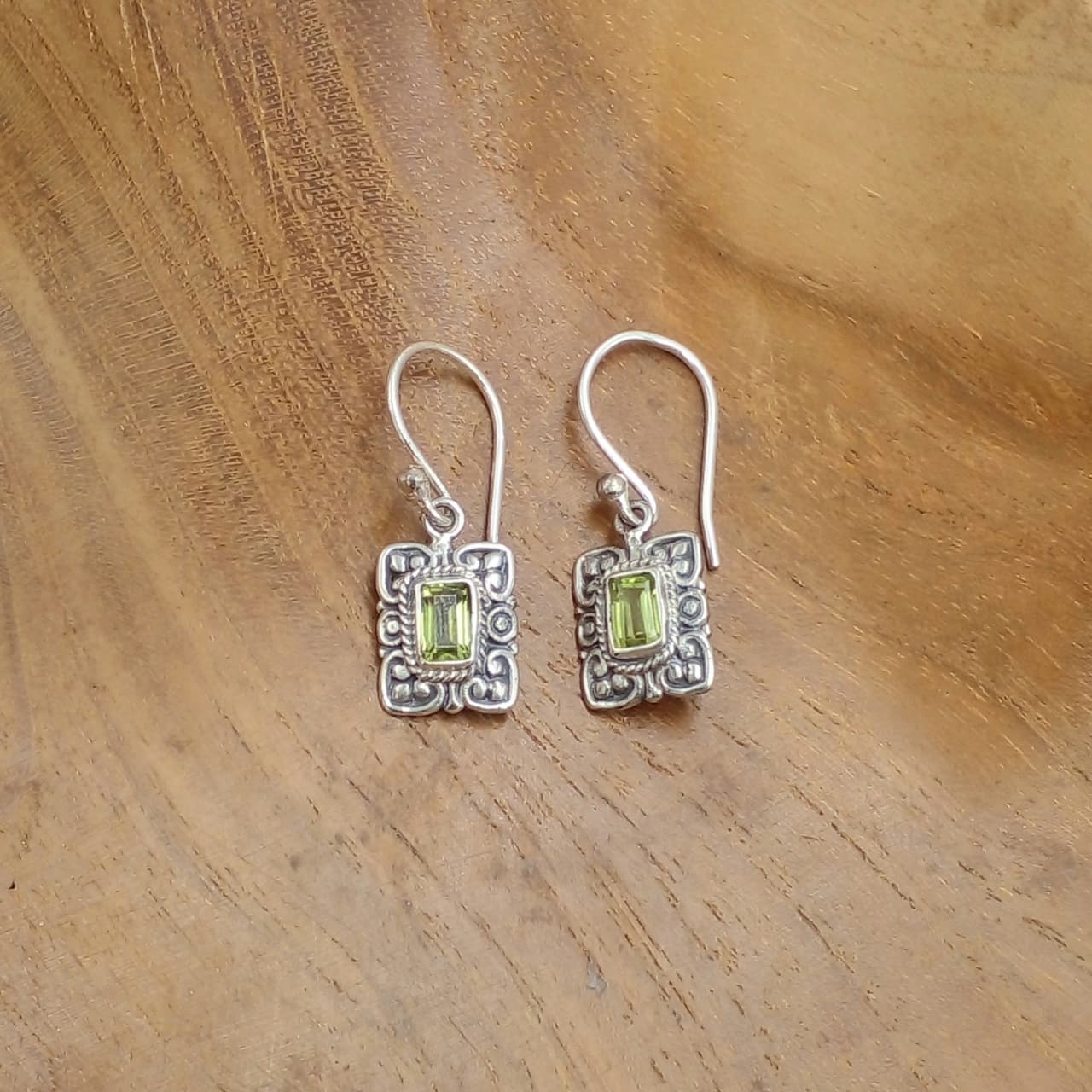 Anting Perak Rectangle Permata E1868 - Gambar 4