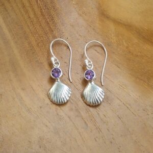 Anting Perak Asli Motif Kerang Permata E1871 - Gambar 2