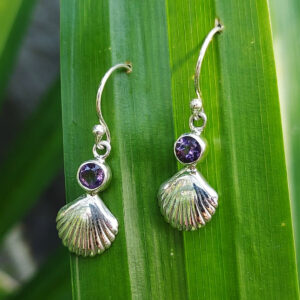 Anting Perak Asli Motif Kerang Permata E1871 - Gambar 5