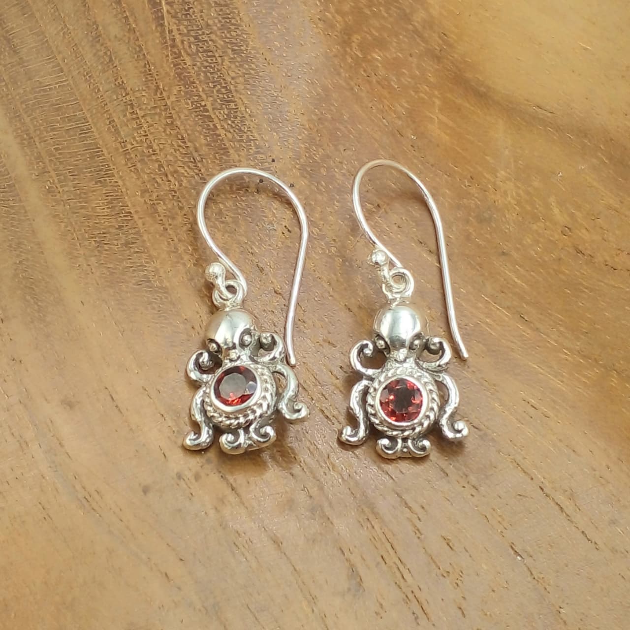 Anting Perak Gurita Permata E1881 - Gambar 3