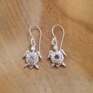 Anting Perak Penyu Permata E1882 - Gambar 2