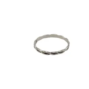 Cincin Perak Anyaman Minimalis R691 - Gambar 2