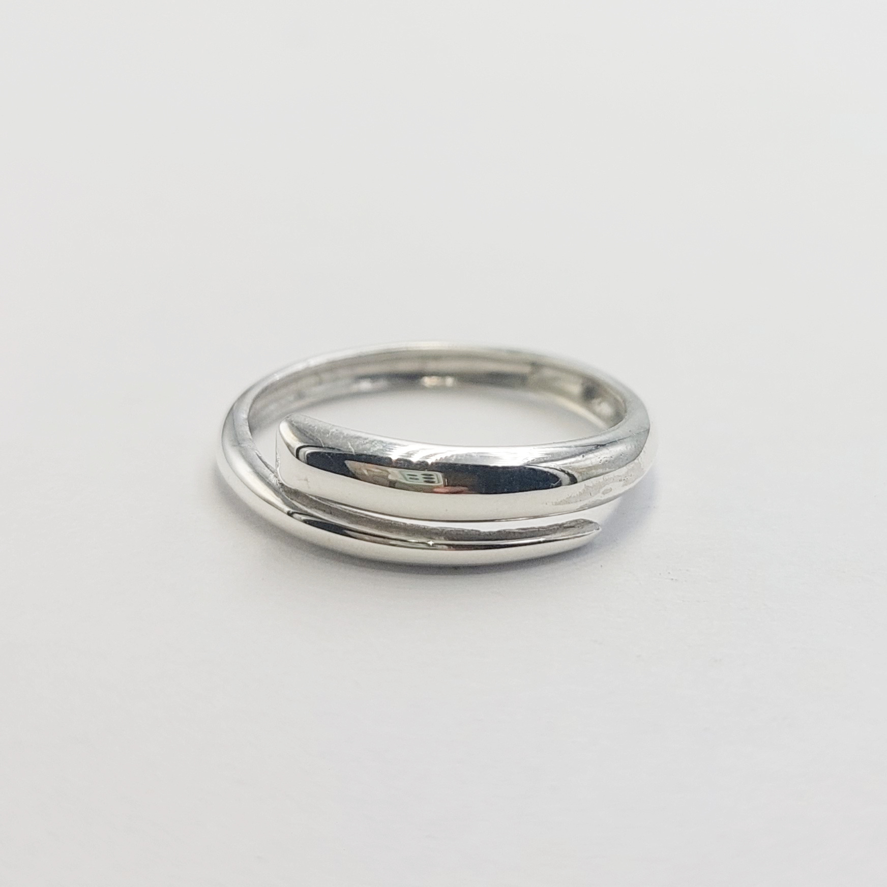 Cincin Perak Lilit Plain R694 - Gambar 2