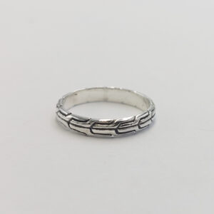 Cincin Perak Motif Tulang Naga R702 - Gambar 2