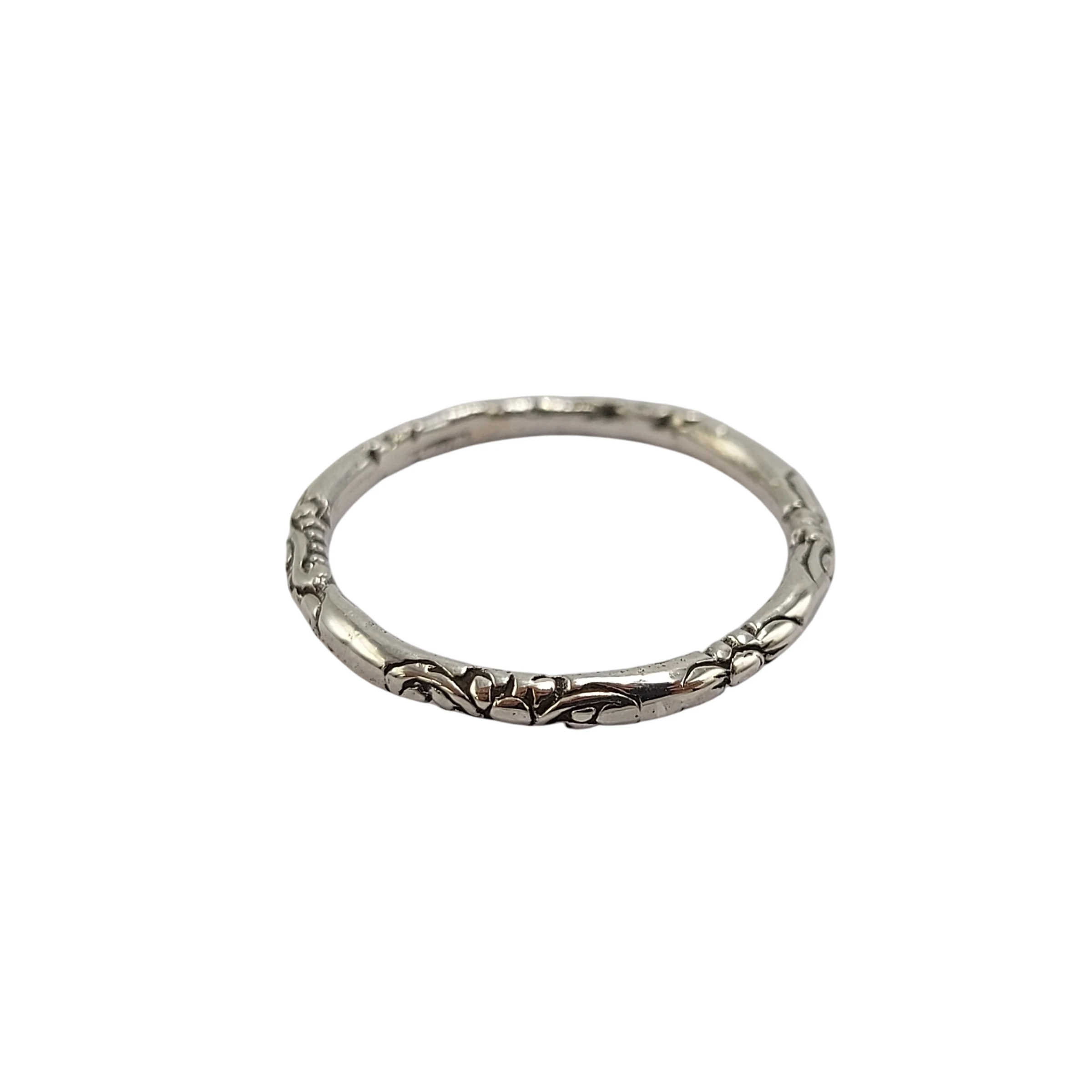 Cincin Perak Simple Motif Ukiran R704 - Gambar 2