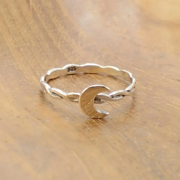 Cincin Perak Bulan Sabit R712