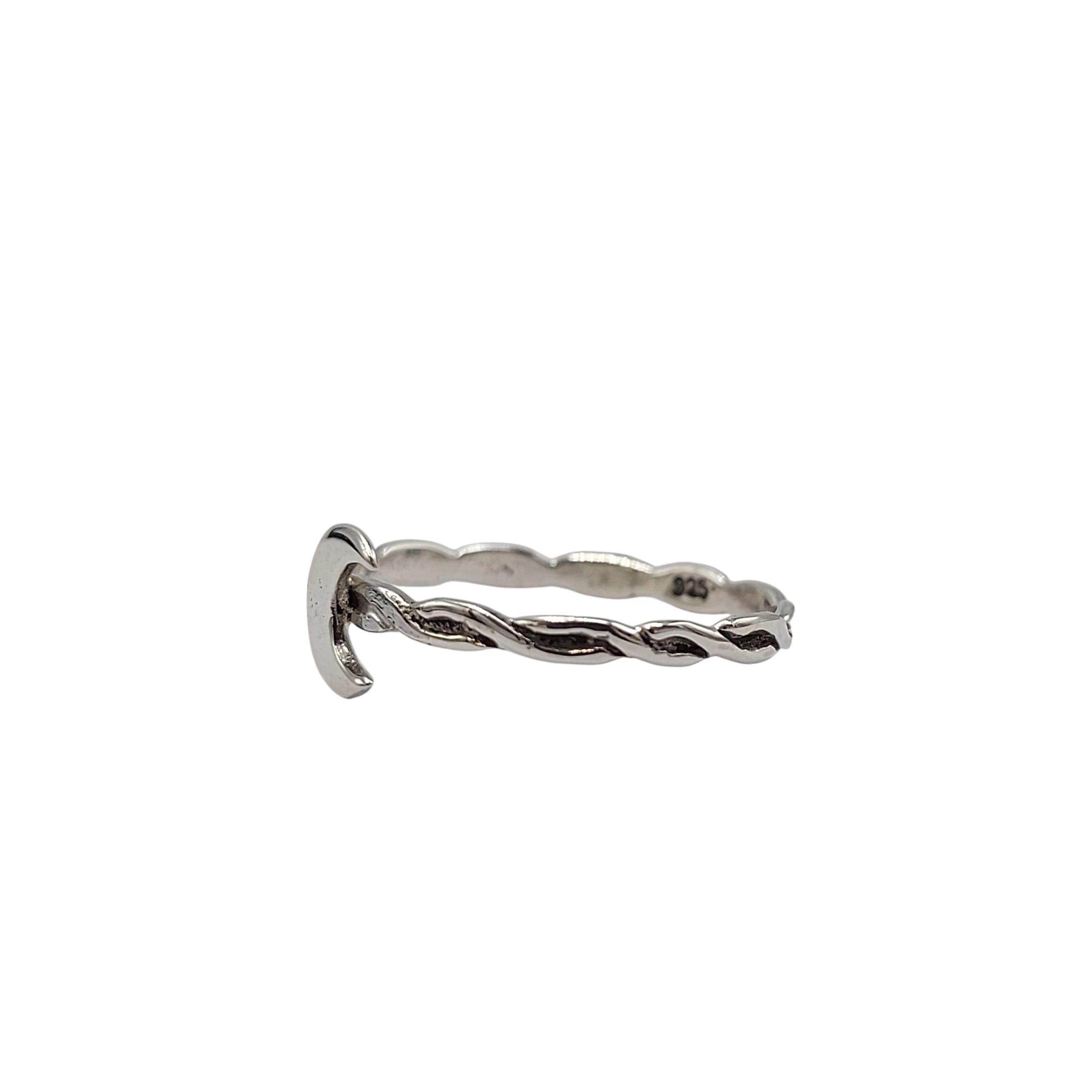 Cincin Perak Bulan Sabit R712 - Gambar 2