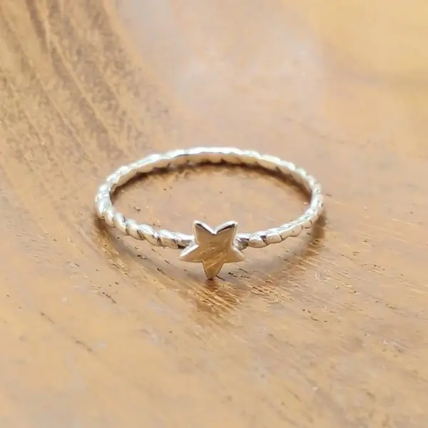 Cincin Simple Wanita Perak 925 Bintang R771